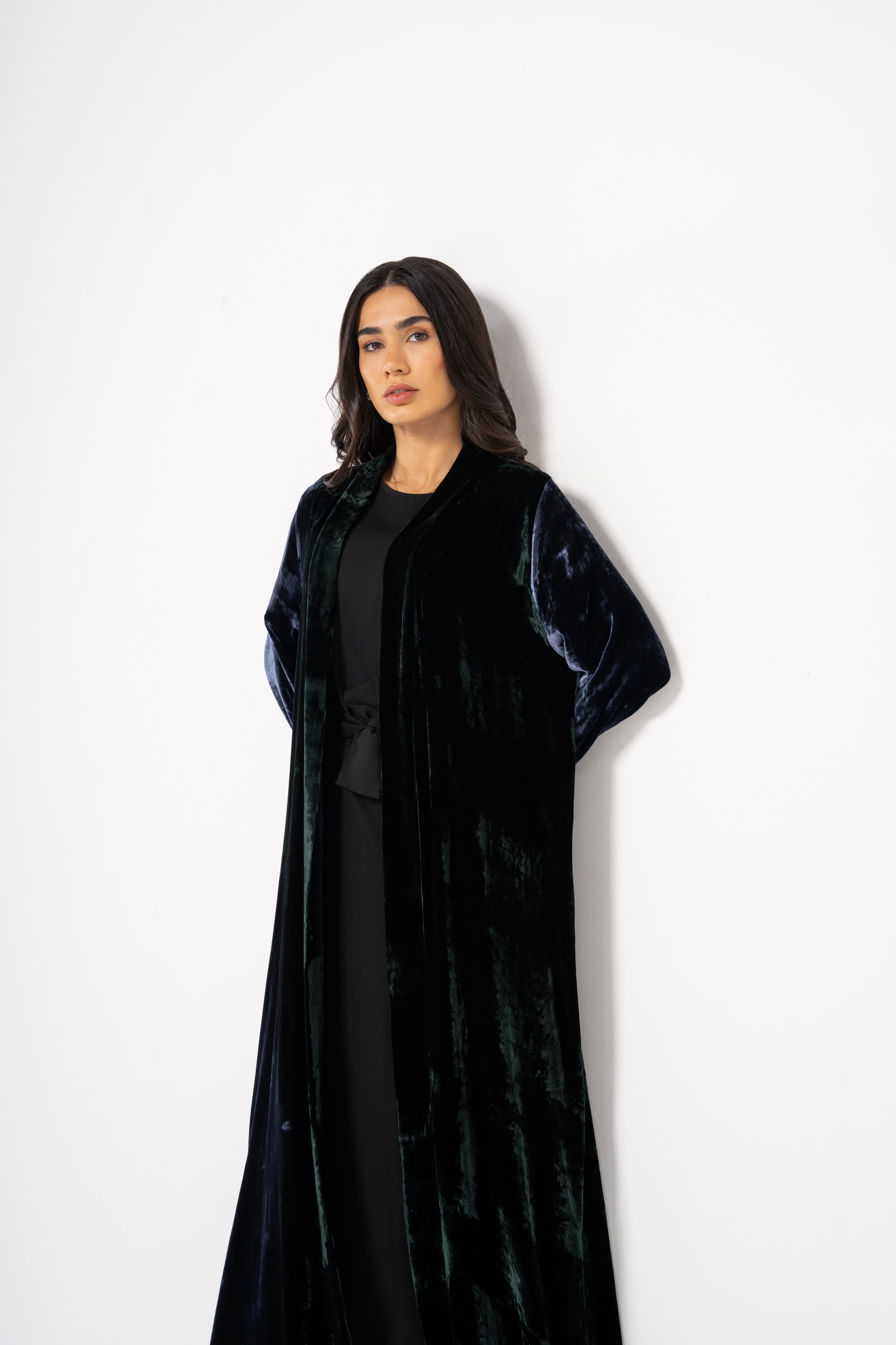 A25-44 Velvet Green Navy Blue (Briclte - Bisht)