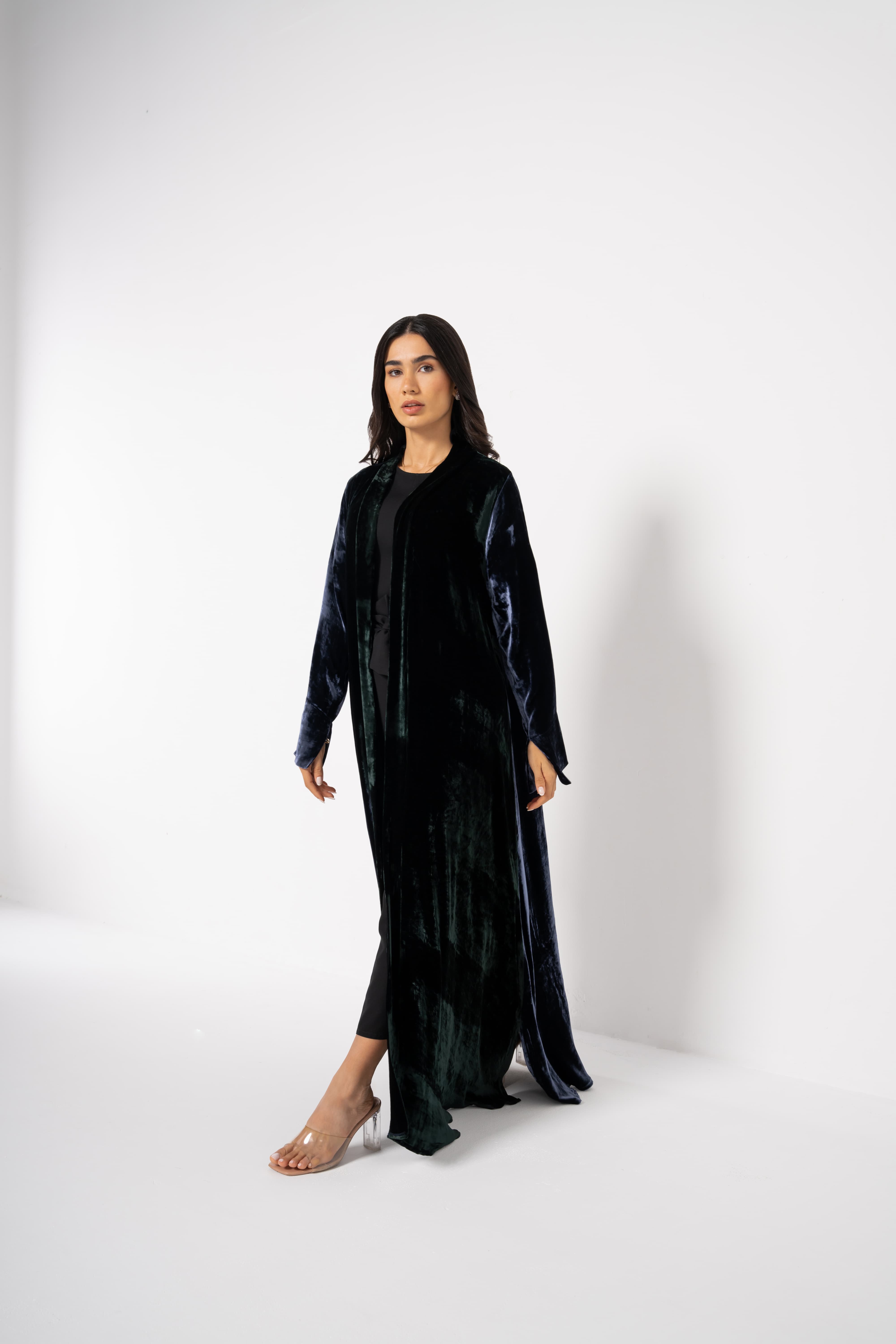 A25-44 Velvet Green Navy Blue (Briclte - Bisht)