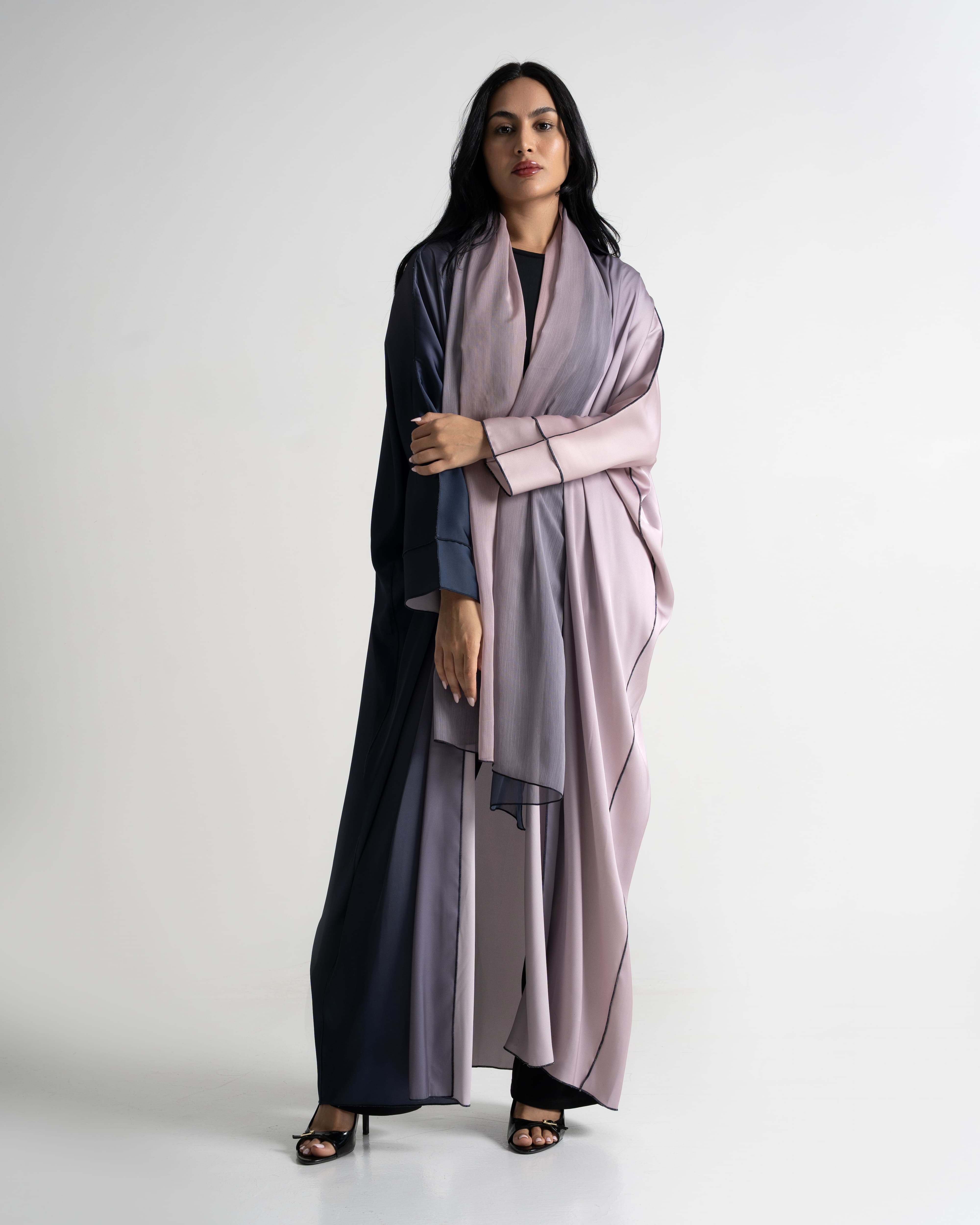 A25-19 Navy Blue & Pink Ombree